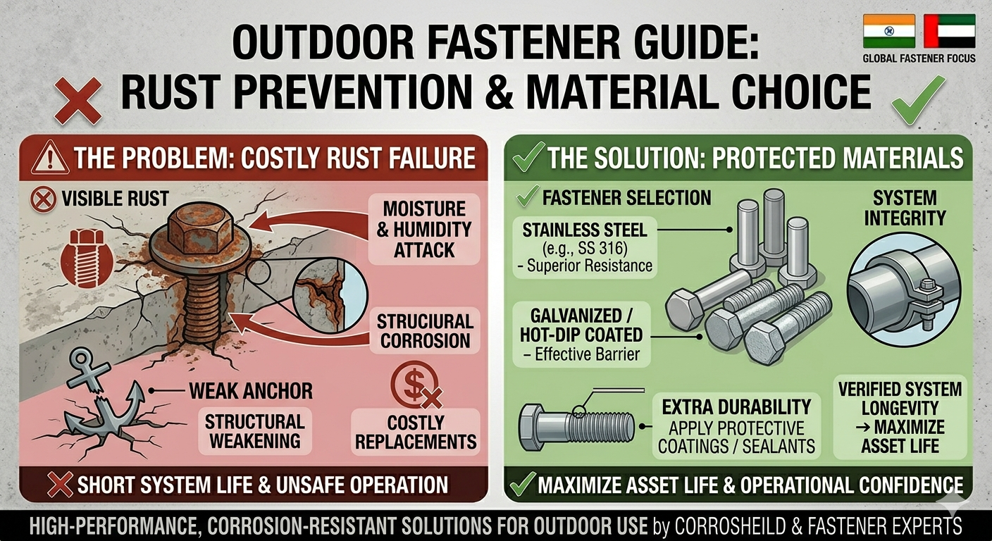 Read more about the article How to Protect Fasteners from Rust in Outdoor Projects