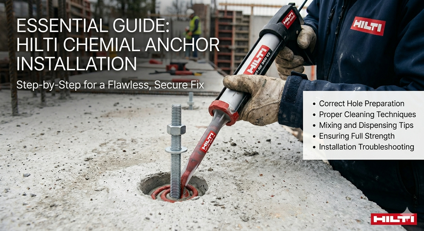Read more about the article Hilti Chemical Anchor Installation Guide – Simple Steps That Avoid Failure